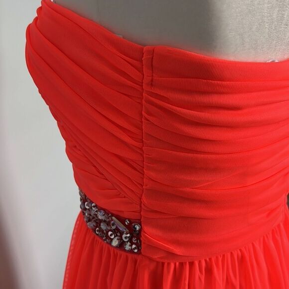 𝅺⭐️nwt City Triangles Hot Coral Evening Gown⭐️ - Picture 7 of 7